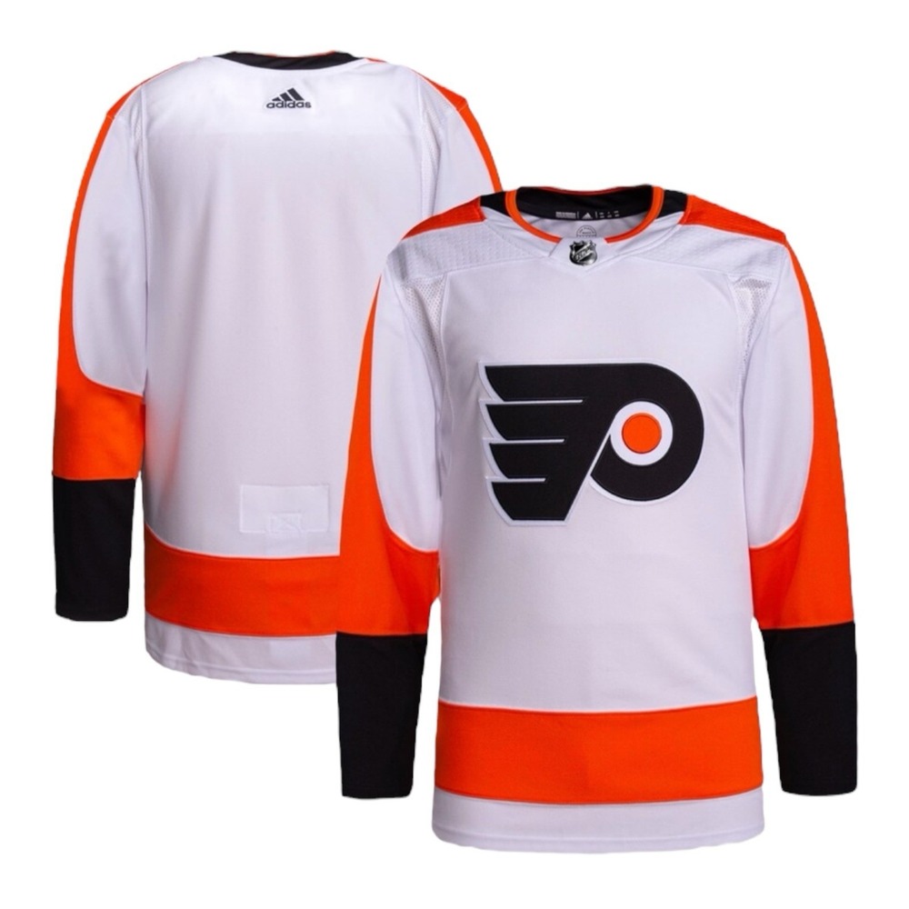Adidas Philadelphia Flyers Authentic Primegreen Jersey Sz 46 White NHL Hockey